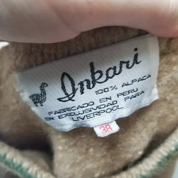 Inkari 100% Alpaca Colour Block Crewneck Sweater  38 - Picture 3 of 10